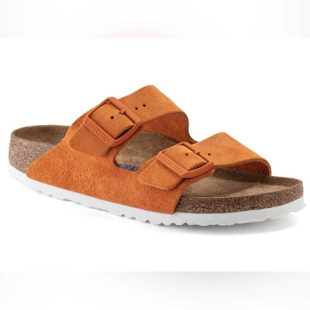 BIRKENSTOCK Arizona Suede Sandals - Russet Orange